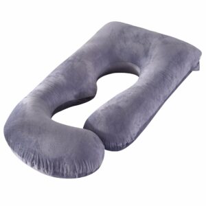 Alternative view of Pregnant women's detachable crystal velvet G-type side lying waist protection pillow