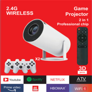 MAX300 4K Gaming Projector with Wireless Gamepad