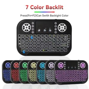 Alternative view of N8 Air Mini Flying Mouse Keyboard RGB Colorful Backlit Small Keyboard Smart TV Remote Control Portable